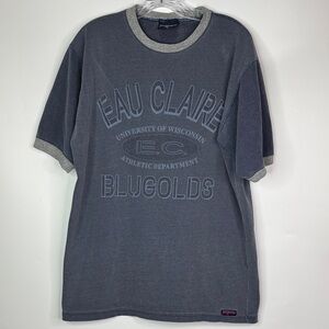 Vintage Jansport UW Eau Claire Gray Tshirt Size Large
